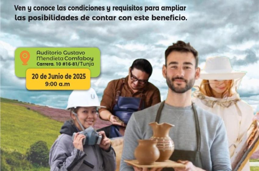  De Interés – Secretaría de Desarrollo Empresarial invita a todos los boyacenses a la socialización de subsidios y beneficios para acceder a una pensión –